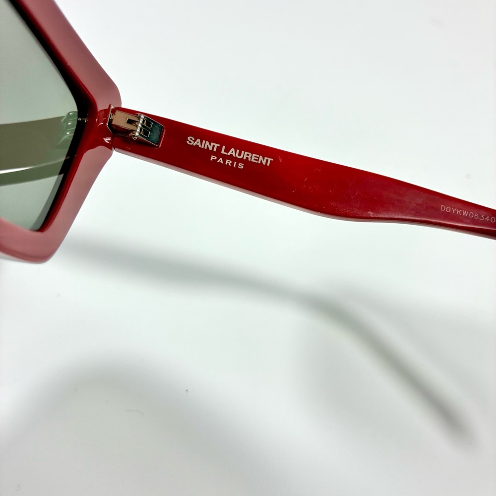 Saint Laurent 52mm Cat Eye Sunglasses Red SL 467 NEW - Picture 16 of 17